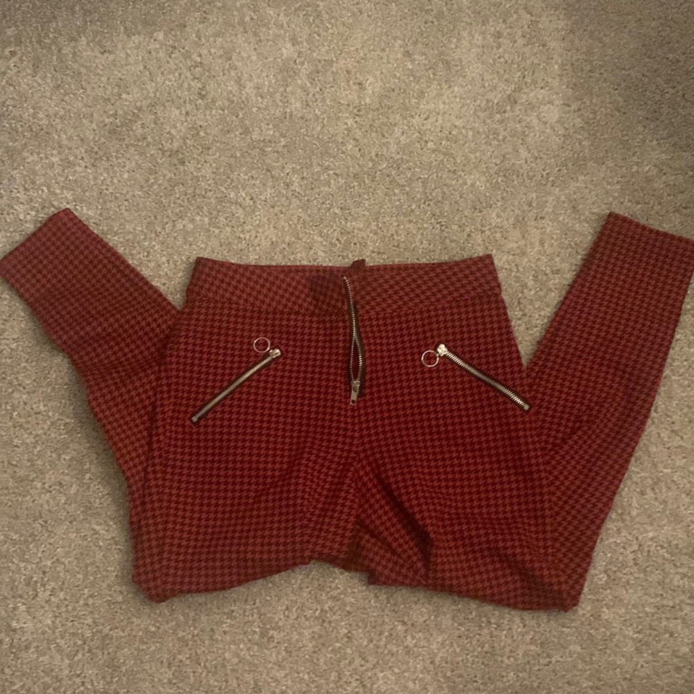 Red and black pants